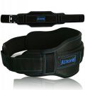 Aurion Neoprene Padded Double Belt with 6inch Lumbar Back Support for Bodybuilding Squats Back Support (Large, Black-Blue)...