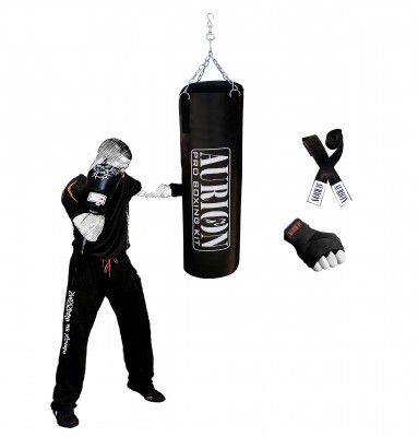 Aurion Synthetic Leather Punching Bag(Filled 36 INCHES)