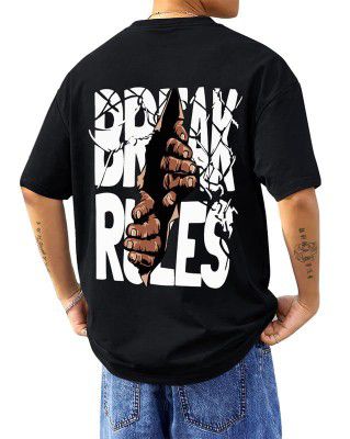 AUSK Baggy Hip-Hop T-Shirt for Men - Graphic Printed T Shirts 