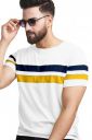 AUSK T-shirt for Mens Double Stripes on Chest...