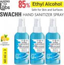 Austro Labs Swachh  Spray 3 * 60 ml, Ethyl Alcohol 85% Sanitizer Spray Bottlel...
