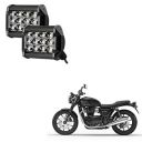 Auto Pearl 12 LED Bar Light Universal Bike Car Fog Light - Hi Power - SMD LED Bar Light for Off Roading Bikes Cars SUV ATV - Fitting for - Triumph Street Twin Set of 2 (48W)...