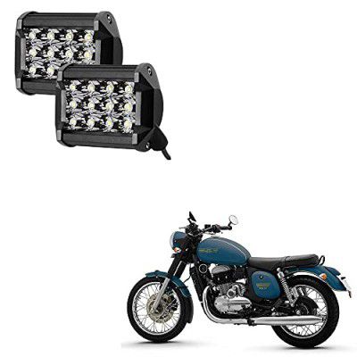 Auto Pearl 12 LED Bar Light Universal Bike Car Fog Light - Hi Power - SMD LED Bar Light for Off Roading Bikes Cars SUV ATV - Fitting for - Jawa Forty Two Set of 2 (48W)