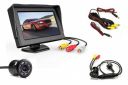 Auto Pearl 2-in-1 LCD Display Indicator Sound Alarm Car Reverse Parking Sensor Camera with CCD LED Night Vision Compatible with All Cars...