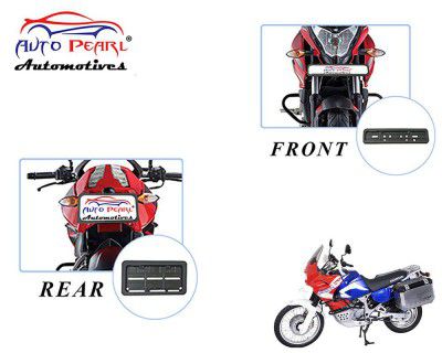Auto Pearl Plastic Bike Registration License Plate Frame Holder, Bike Protective Frame License Plate Covers Holders for - XRV Africa Twin