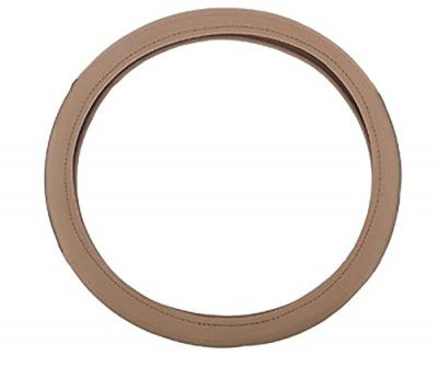 Auto Pearl - Ring Type Car Steering Wheel Cover Universal Genuine PU Non-Slip Natural Rubber Well Padded Grip Breathable Leatherite Compatible with-Celerio LXI(Gold Eye Beige)