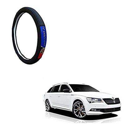 Auto Pearl - Ring Type Car Steering Wheel Cover Universal Genuine PU Non-Slip Natural Rubber Well Padded Grip Breathable Leatherite Compatible with- Superb 2019 (Chromium Barcelona)