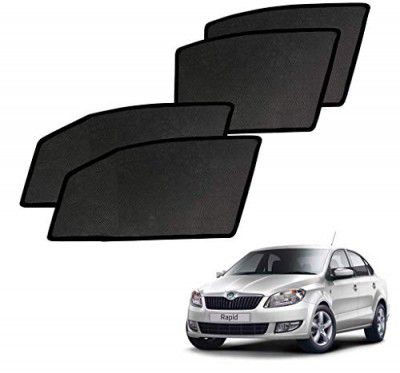 Auto Pearl Z Black Window Plug-in Half Sun Shades Car Curtain Compatible with - Rapid - Set of 4 Pcs