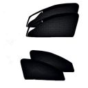 Auto Pearl Zipper Magnetic (Front / Rear) Cotton Mesh Fabric Sun Shades Car Curtain Compatible with- Fortuner 2016 - Set of 4 pcs- (Color Black)...