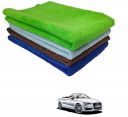 AUTOADDICT Auto Addict Car Microfiber Cleaning Cloth, 40x40cm, 300 GSM, Multicolour, Pack of 4 for Audii A3 Cabriolet...