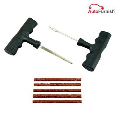 Autofurnish Auto Black Tubeless Tyre Puncture Plug Repair Kit