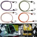 Autofy Multipurpose Ultra Flexible Bungee Rope/Luggage Strap/Bungee Cord with 10 MM Diameter and Metal Hooks (Multicolored, Set of 4)...