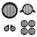 Autofy Plastic Grill for Royal Enfield Bullet Classic (Black, Set of 8) (GRILL137)...