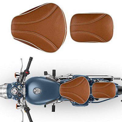 Autofy Stylish Seat Cover for Royal Enfield Bullet Classic All Models (Black)