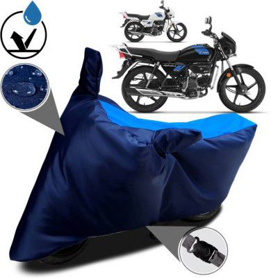 AutoGalaxy Waterproof Two Wheeler Cover for Hero  (Splendor Plus, Blue)