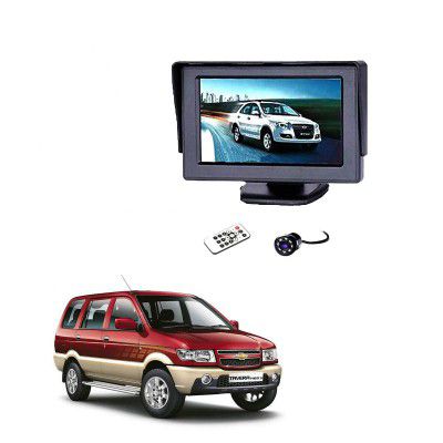 Autokraftz 4.3 Inch Car Screen with Camera for Chevrolet Captiva Chevrolet Tavera (Combo of 2)
