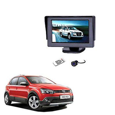 Autokraftz 4.3 Inch Car Screen with Camera for Chevrolet Captiva Volkswagen Polo Cross (Combo of 2)