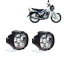 Autokraftz Bike Motorcycle Spot Fog Waterproof Round Head Light For Tvs Fiero F2 (12W, Set of 2)...