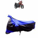 AutokraftZ Blue & Black Polyester two wheeler cover...