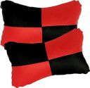 AutokraftZ Red Universal Neck Rest Pillow Faux Leather Material in Check Design for All Cars_230...