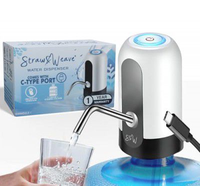 Automatic Water Dispenser Pump for 20 Litre Bottle | Portable C Type USB Rechargeable Water Pump Dispenser for Home, Office | Water Can Pump for 20 Litre | Water Can Dispenser | 1 Year Warranty