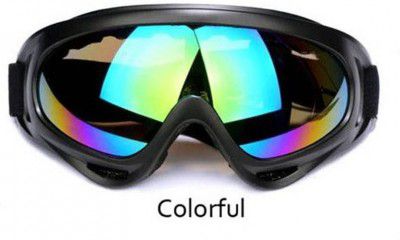 AutoPowerz Dirt Bike Racing Transparent Goggles with Adjustable Strap Motorcycle Goggles (White)