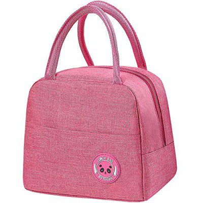 Auvella Lunch Bags for Office Women & Men Insulated Lunch Bag for Kids Tiffin Bag (Pink)