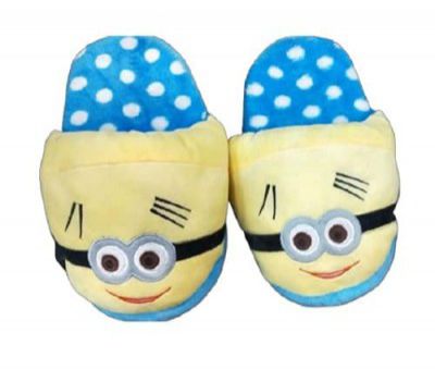 AUXA Minion Indoor Slippers for Women Cute Cartoon Soft Plush Comfort Cozy Slippers 1 pair (Minion Slippers, numeric_7)
