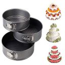 AUXA Non-Stick Backing Cake Moulds Can be Used in Microwave Ovens,with Removable Base Combo Set of 3 | Combo Set of 3 |Safe Cake Moulds| Microwave Safe|Convenient Baking (Black Colour)...