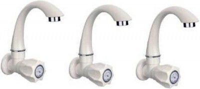 AVARON CHEM 3 sink cock Pvc, Pack Of 3 (Wall Mount Installation Type)