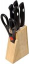 Avaron Kitchen Knifes 6 Piece Set with Wooden Block and Scissors, Block Knife Stand for Kitchen use....