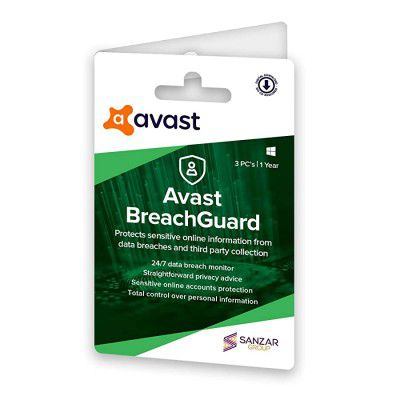 Avast BreachGuard (Data Privacy Security) (3 PCs | 1 Year) (Activation Card)