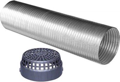 averX 6 Feet (6 Inch) Aluminium Chimney Duct Pipe with Cowl Cover Hose Pipe  (182 cm)