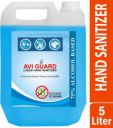 AVI GUARD Blue Liquid 75% Alcohol-Based 5 LTR Hand Sanitizer Can...