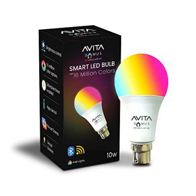 AVITA DOMUS 10W Smart LED Bulb, 16 Million Color options (RGB) + Music Sync, operated through Amazon Alexa & Google Assistant