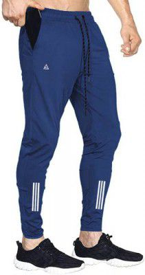 AVOLT  Solid Men Blue Track Pants