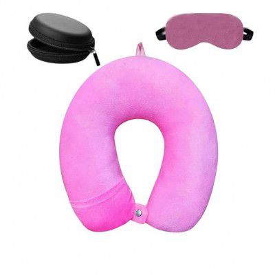 Avolusion Travel Neck Pillow and Eye Mask and Earphone Case Travel Essential Pain Relief & Support for Car Air Cushions Pillows, Pillow for Neck Pain Relief