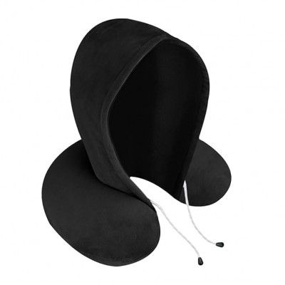 Avolusion Travel Neck Pillow with Hoodie – Soft U-Shaped Pillow for Neck Support
