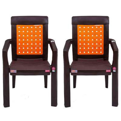 AVRO FURNITURE 2581 Plastic Chair Set of 2
