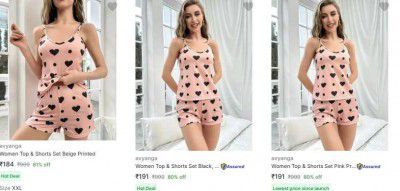 Avyanga Womens Night Suits Starts at Rs 184