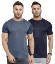 AWG Men's Dryfit Polyester Round Neck Half Sleeve T-Shirts - Pack of 2...