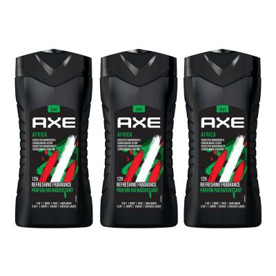 AXE Africa 3-in-1 Body, Face & Hair Wash | Combo of 3| 250 ml Each