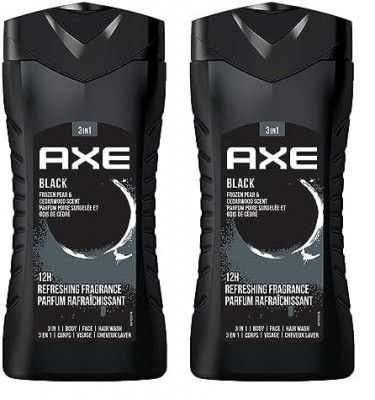 Axe Black 3 In 1 Body, Face & Hair Wash, 250Ml (Pack of 2)