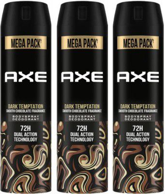 AXE Dark Temptation Deodorant Spray - For Men (645 ml, Pack of 3)