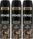 AXE Dark Temptation Deodorant Spray - For Men (645 ml, Pack of 3)...