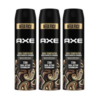 Axe Dark Temptation Long Lasting Deodorant Bodyspray For Men - 215 ml ( Pack Of 3 )