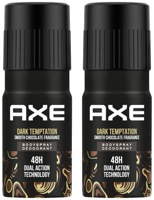 Axe Dark Temptation Long Lasting Deodorant Bodyspray For Men, 150ml (Pack of 2)