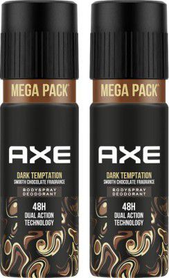 AXE Dark Temptation Long Lasting For Men Body Spray - (215 ml, Pack of 2)