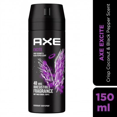 Axe Excite Deodorant Body Spray | Crisp Coconut & Black Pepper Scent | 150ml