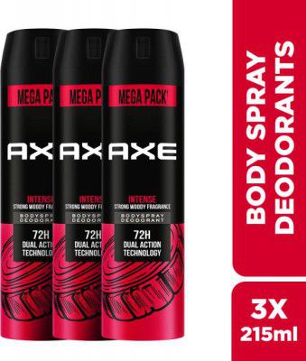 AXE Intense Body Spray - For Men (215 ml, Pack of 3)
